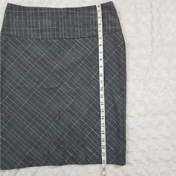 Vintage gray and blue plaid pencil skirt medium - Picture 4 of 5